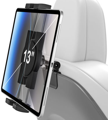 Picture of woleyi for Tesla Model Y Model 3 Model S Model X Tablet Headrest Holder - 2024 Tesla Back Seat Tablet Mount for iPad Pro 12.9, Air, Mini, iPhone, Galaxy Tabs, Z Fold, Fire HD, Switch, 4.7-13" Devices