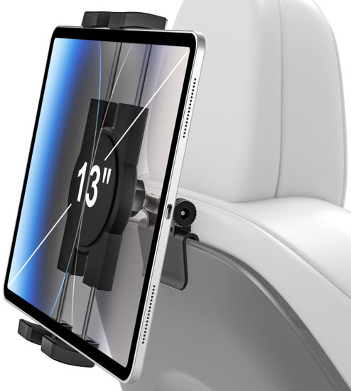 Picture of woleyi for Tesla Model Y Model 3 Model S Model X Tablet Headrest Holder - 2024 Tesla Back Seat Tablet Mount for iPad Pro 12.9, Air, Mini, iPhone, Galaxy Tabs, Z Fold, Fire HD, Switch, 4.7-13" Devices