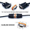 Picture of YIOVVOM DB9 Null Modem Adapter Male to Female Slimline Data Transfer Serial Port Adapter set of 3
