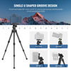 Picture of NEEWER TP09 Carbon Fiber Mini Tripod for iPhone, 20" Desktop Tripod with Ball Head, Phone Holder, Remote, Lightweight Compact Travel Tabletop Tripod Stand for Phone DSLR Camera Video Camcorder Webcam