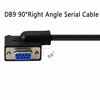 Picture of PNGKNYOCN 30 cm Straight Through DB9 RS232 Serial Cable. 90 Degree Left Angled RS232 Female to Female Cable, YOUCHENG, for Computers, Printers, Scanners(L)
