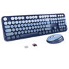 Picture of Nowlike Wireless Keyboard and Mouse Combo, Retro Typewriter Keyboard with Round Keycaps, Full-Size Ergonomic, Blue, Ideal for Windows PC, Home, Office, and College, Wireless Keyboard Mouse Combo