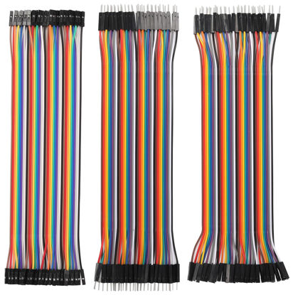 Picture of WWZMDiB 120 Pin Breadboard Jumper Wires Length 20cm, 40pin Male to Female, 40pin Male to Male, 40pin Female to Female