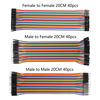 Picture of WWZMDiB 120 Pin Breadboard Jumper Wires Length 20cm, 40pin Male to Female, 40pin Male to Male, 40pin Female to Female