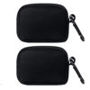 Picture of 2 Pieces Mini Pouch with Carabiner Clip,Small Pouches for Organization,Small Makeup Bag for Purse,Zipper Coin Pouch,Card Holder Wallet,Travel Storage Carrying Tech Bag for Small Electronic Accessories