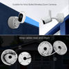 Picture of OOSSXX Junction Box Mount Bracket, Universal for Bullet Security Camera, Aluminum Waterproof Hide Cable Junction Box Compatible with Solar Panel, Fits Wall Ceiling
