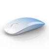 Picture of RAPIQUE Bluetooth Wireless Mouse - (BT5.1+USB) Dual Connectivity, Quiet Click, Low Power, and 1600 DPI, Portable Cordless Mouse for Laptop, MacBook Pro/Air, iPad (Gradient Sky Blue)
