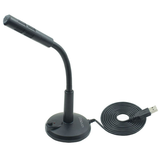 Picture of LANDIBO USB Microphone, Plug and Play Desktop Laptop gooseneck Microphone, Suitable for Games, conferences, Streaming, and Tutorials K050 Recording, podcasting, Gaming, and Online Chat