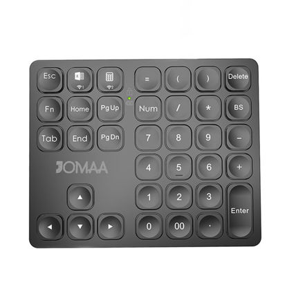 Picture of JOMAA Dual Wireless Numeric Keyboard Rechargeable Wireless Number Numpad for iPad Laptop Windows ios Slinet Digital Keyboard (black)