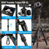 Picture of SIRUI Carbon Fiber Travel Tripod, 55.1" Compact Lightweight Traveler Tripod with 360°Panorama Ball Head for Cameras, QR Plate, Removable Center Column, Load up to 10kg/22lbs, AM-5C