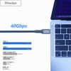 Picture of Dhaxipo USB 4 for Thunderbolt 4 Cable 4FT, 40 Gbps Data Transfer with 240W and 4K@144Hz 5K@ 60Hz or 8K@30Hz,Compatible with Thunderbolt 4/3 Cable and USB C,fit for Laptop,Docking,Monitor and More