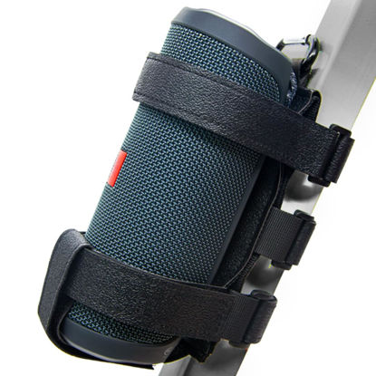 Picture of Favation Portable Bike Golf-Cart Speaker Mount - Portable Speaker Mount Waterproof Speaker Strap Outdoor Speaker Attachment Adjustable Accessory for Most Portable Speakers Holder Bar Rail (Black)