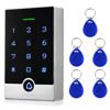 Picture of Security Door Access Control Keypad, RFID Keypad with ID Key Fobs, Stand-Alone Keypad, Support 2000 Users, Door Lock Keypad Controller, Garage Keyless Entry Pad, Zinc Alloy Metal, Weatherproof