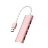 Picture of ANYPLUS USB Hub, USB 3.0 Hub Aluminum Alloy Ultra Slim USB Splitter, Portable 4 Port USB Extender, USB Hub for Laptop, PC, MacBook, iMac, Surface Pro, Mac Pro, Flash Drive, XPS 【Pink】