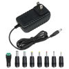 Picture of Tugermoola 12V 2A AC Power Supply Adapter Cord with 8 Interchangeable DC Plugs for Security Camera CCTV, Router, LED Strip 12VDC Power Adapter OLA018-Plug