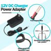 Picture of Tugermoola 12V 2A AC Power Supply Adapter Cord with 8 Interchangeable DC Plugs for Security Camera CCTV, Router, LED Strip 12VDC Power Adapter OLA018-Plug