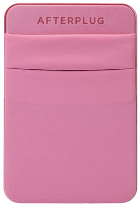 Picture of Afterplug 2-Pocket Adhesive Pouch for Laptop, Compatible with External Portable SSD, Magic Mouse, USB Cable and More - Rose Pink