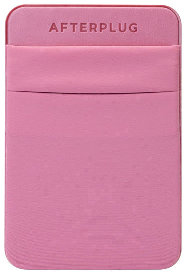 Picture of Afterplug 2-Pocket Adhesive Pouch for Laptop, Compatible with External Portable SSD, Magic Mouse, USB Cable and More - Rose Pink