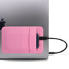 Picture of Afterplug 2-Pocket Adhesive Pouch for Laptop, Compatible with External Portable SSD, Magic Mouse, USB Cable and More - Rose Pink