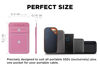 Picture of Afterplug 2-Pocket Adhesive Pouch for Laptop, Compatible with External Portable SSD, Magic Mouse, USB Cable and More - Rose Pink