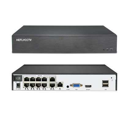 Picture of HEFLYCCTV 10 Channel NVR 4K Support 10 x 8MP/6MP/5MP/4MP/2MP/1080P IP Cameras, with 10CH POE Port,10CH Network Video Recorders with AI Motion Detection,Supports up to 8TB HDD (Not Included)