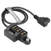 Picture of KOERTACOO D-Tap 1×3 Power Splitter Adapter with Voltage Display & 1/4 Mounting Screws for V-Mount/Gold Mount Battery,Camera Cage,Video Transmission, Monitor, BMPCC 4K/6K, etc.