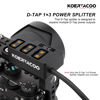 Picture of KOERTACOO D-Tap 1×3 Power Splitter Adapter with Voltage Display & 1/4 Mounting Screws for V-Mount/Gold Mount Battery,Camera Cage,Video Transmission, Monitor, BMPCC 4K/6K, etc.