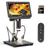 Picture of 4K Digital Microscope, Elikliv EM4K 8" Coin Microscope 2000x, 52MP HDMI Microscope, Soldering Microscope for Adults, LCD Microscope for Electronics Repair, 3840P UHD Video Microsocpe, 10" Stand, 64G