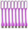 Picture of Kyfreshpower Flexible Mini USB LED Lamp Light Portable Night Light Compatible for Power Bank, Laptop, Notebook, Reading, Computer Keyboard USB Reading Light (8pcs, Purple)