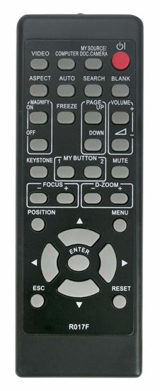 Picture of R017F Replaced Remote fit for Hitachi Projector R001 R004 ROO7 R007A R016F R016A R017A HCP-320X Q311 HCP-3050X 3250X 2700X 2720X 2600X HCP-U25E HCP-U25S HCP-U26W HCP-960X HCP-345X HCP-380X HL02882