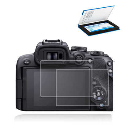 Picture of JJC 2 Pack Camera Screen Protector for Canon EOS R10 R100 Camera,Ultra-Thin Anti-Fingerprint Anti-Scratch 9H Hardness 2.5D Rounded Edges Tempered Glass Protector
