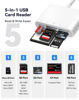 Picture of Fubiaofei SD Card Reader, 5 in 1 USB USB-C Dual Connector to SD/TF/CF/Micro SD/XD/MS Multi Memory Card Reader OTG Adapter -Compatible with Windows/Mac/Linux/Android, Plug & Play