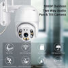 Picture of Pan Tilt Outdoor Security Camera, 1080P Home WiFi IP Camera, Pan Tilt Dome Surveillance Cam, Two Way Audio Motion Detection Clear Night Vision Onvif Waterproof CCTV Camera Support Max 128G SD