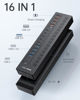 Picture of Powered USB 3.0 Hub, ACASIS 16 Port USB Hub Powered(Include 2*USB C 3.0+4 Smart Charging Port) with 60W Power Adapter, Support Wall Mount, USB Hub for PC Laptop, Mac, Printer, Camera