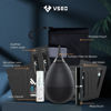 Picture of VSGO VS-A2E Professional Lens Cleaning Kit with Air Blower Folding Pouch Microfiber Lens Cloth Wet Wipes Lens Cleaner Metal Brush Cotton Swab Compatible for Optical Camera Lens Phone Laptop Cleaning
