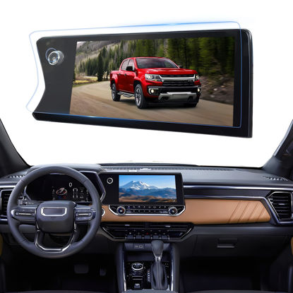 Picture of LANTU Chevy Colorado Accessories 11.3" for 2024 2023 Chevrolet Colorado Z71/ZR2 & GMC Canyon AT4/Denali/AT4X/Elevation Tempered Glass Navigation Screen Protector Film HD Clear