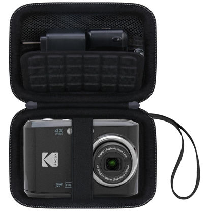 Picture of Canboc Hard Case for KODAK PIXPRO FZ55/ FZ45/ FZ43/ FZ53 16MP Digital Camera, Vlogging Camera Bag, Zipper Mesh Pocket fit Cable, SD Card, Black (Case Only)