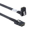 Picture of SFF-8087 to SFF-8087 6G Internal Mini SAS Cable, Compatible with PCI Express Controller or RAID, 100-Ohm, Straight to Right Angle,1-m(3.3ft)