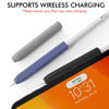 Picture of NIUTRENDZ 3 Pack Apple Pencil Grip Case Cover Silicone Sleeve Holder Compatible with Apple Pencil 2nd Generation (Grey + Violet Blue + Black)