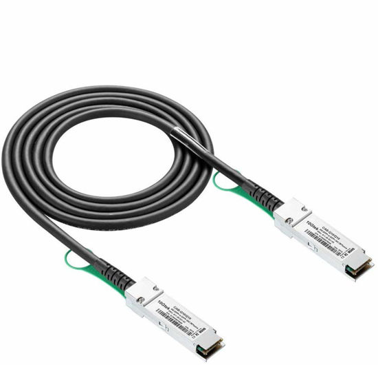 Picture of 40G QSFP+ DAC Cable - 40GBASE-CR4 Passive Direct Attach Copper Twinax QSFP Cable for Ubiquiti, Dell Force10 CBL-QSFP-40GE-PASS-0.5M, Supermicro, Mikrotik, Open Switch Devices, 0.5-meter(1.64ft)