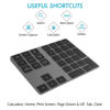 Picture of Foloda Bluetooth Numeric Keypad, Aluminum Rechargeable 34-Keys Wireless Number Pad External 10 Keys Numpad Data Entry Compatible for Laptop MacBook Mac Windows