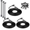 Picture of Smays 3-Pack 25 ft Micro USB Extension Cable Compatible with Wyze Cam v4, Wyze Cam Pan v3, Yi Cam, Nest Cam, Blink Mini Security Camera, Long Flat Power Cord, Black