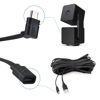 Picture of Smays 3-Pack 25 ft Micro USB Extension Cable Compatible with Wyze Cam v4, Wyze Cam Pan v3, Yi Cam, Nest Cam, Blink Mini Security Camera, Long Flat Power Cord, Black