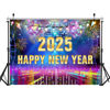 Picture of WOLADA New Years Disco Ball Backdrop 2025 Backdrop New Year Backdrop Happy New Year 2025 Backdrop New Years Eve Party Photo Backdrop 7x5FT FW79
