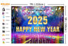 Picture of WOLADA New Years Disco Ball Backdrop 2025 Backdrop New Year Backdrop Happy New Year 2025 Backdrop New Years Eve Party Photo Backdrop 7x5FT FW79