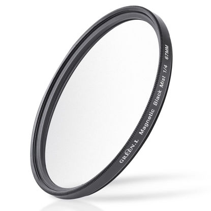 Picture of GREEN.L 77mm Black Pro Mist 1/4 Filter, Cinematic Effect Camera Filter for Portrait Photography/Video/Vlog