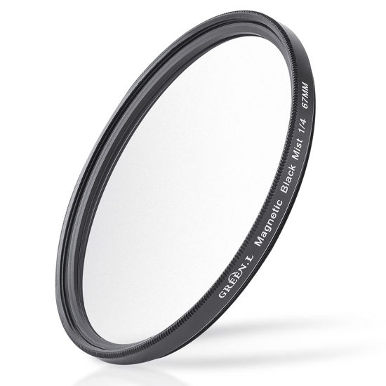 Picture of GREEN.L 77mm Black Pro Mist 1/4 Filter, Cinematic Effect Camera Filter for Portrait Photography/Video/Vlog