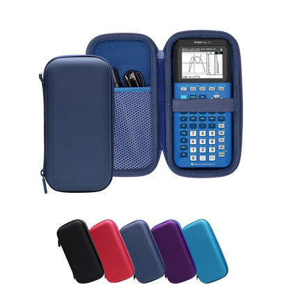 Picture of XANAD Navy Blue Case for Texas Instruments TI-84 Plus CE/TI-84 Plus/TI-Nspire CX II CAS/TI-Nspire CX II/TI-83 Plus/TI-89 Titanium/TI-85 / TI-87 Color Graphing Calculator