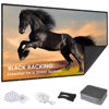 Picture of 2024 Upgraded Portable Projector Screen - Black Backing,150-T Straight Edges, Foldable, Washable and Wrinkle-Free - for Indoor Home Theater and Outdoor Cinema -150 inch White 16:9 by IOLIEO…