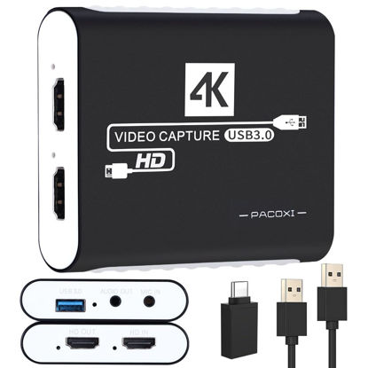 Picture of USB 3.0 Video Capture Card,1080P HDMI Recorder Game Capture Card for Windows/Mac OS,Compatible with Switch/PS5/PS4/Xbox/PC/Camera for OBS,Twitch,TikTok,YouTube Live Streaming and Recording
